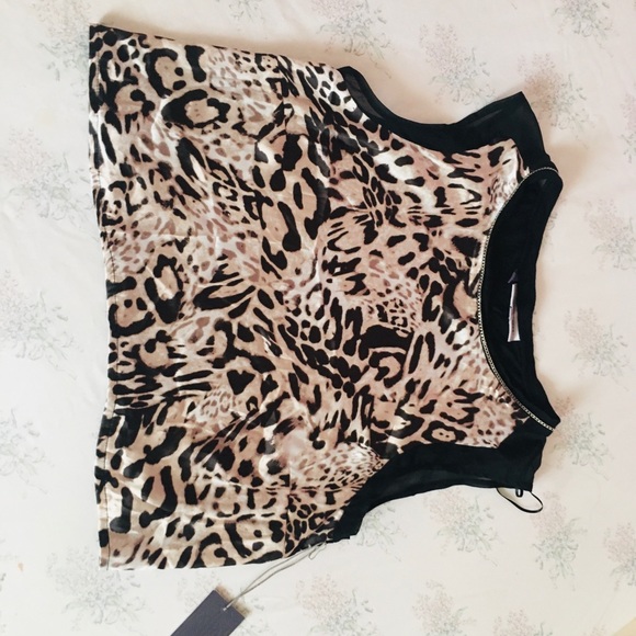 JLO cheetah crop top - Picture 1 of 2